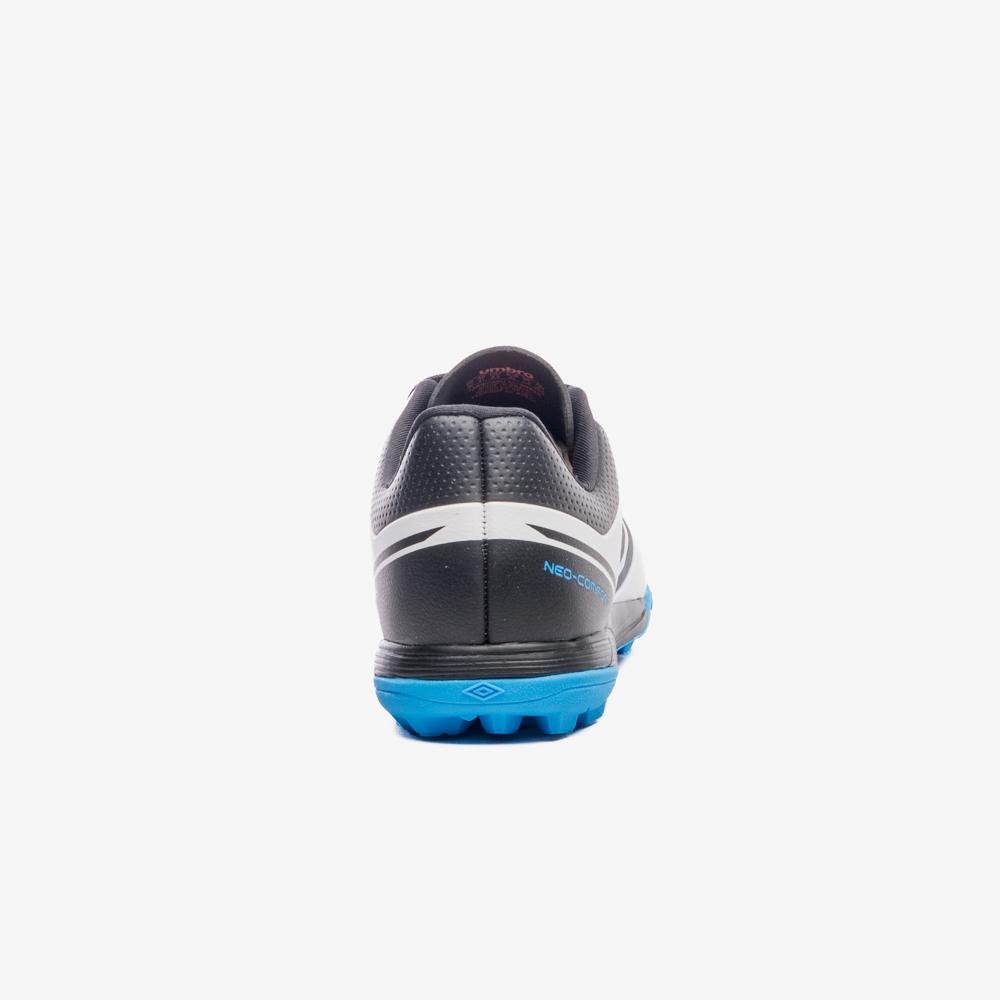 Chuteira Society Umbro Neo-Comfort Branco/Preto/Azul 6
