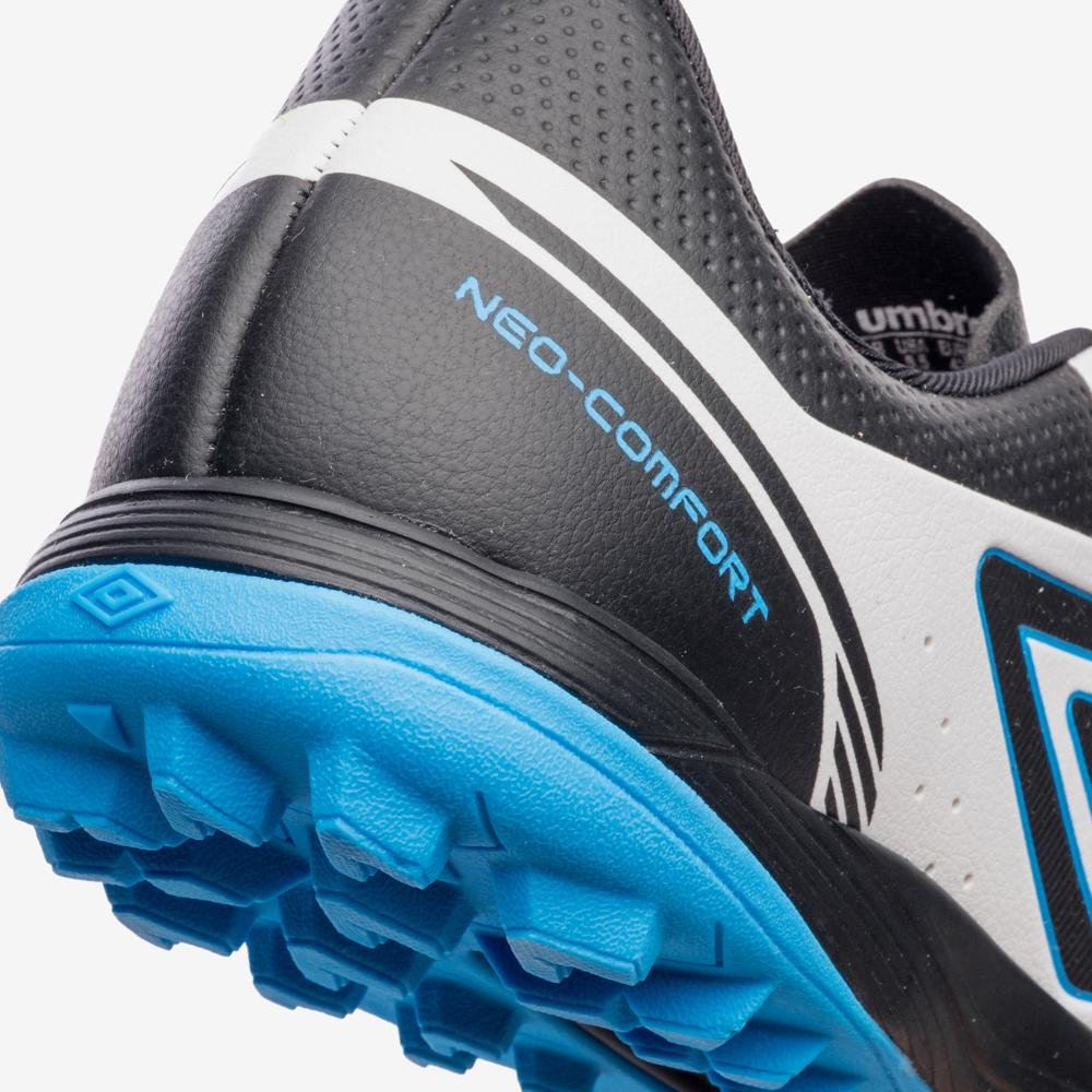 Chuteira Society Umbro Neo-Comfort Branco/Preto/Azul 9