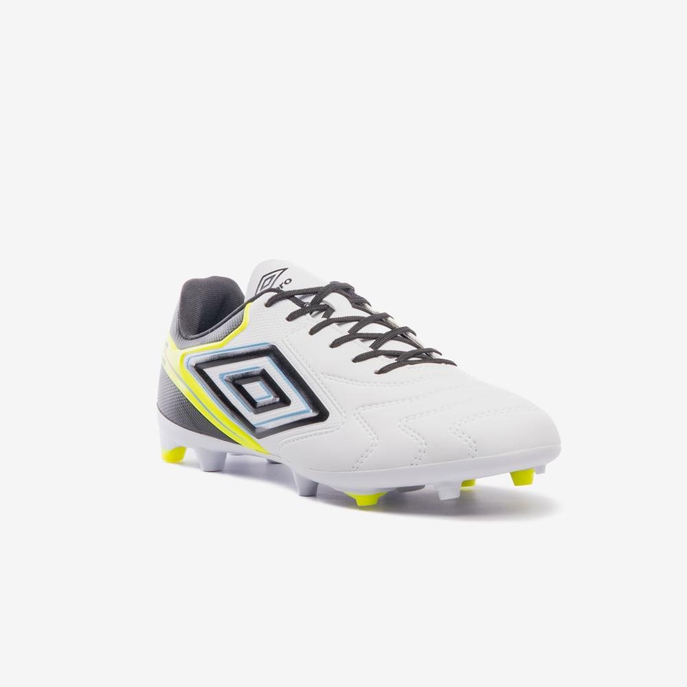 Chuteira Campo Umbro Adamant Master Class Club Branco/Preto/Amarelo 3