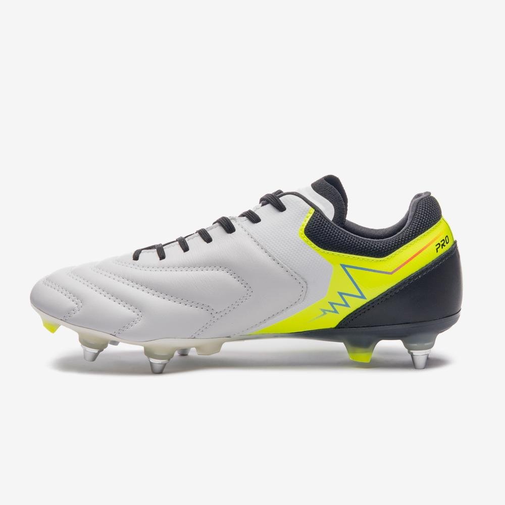 Chuteira Campo Umbro Adamant Master Class Pro Sg Branco/Preto/Amarelo 2