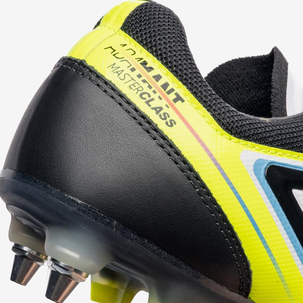 Chuteira Campo Umbro Adamant Master Class Pro Sg Branco/Preto/Amarelo 7