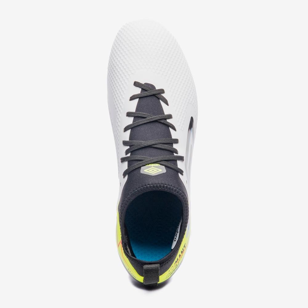 Chuteira Campo Umbro Adamant Top Speed Club Branco/Preto/Amarelo 4
