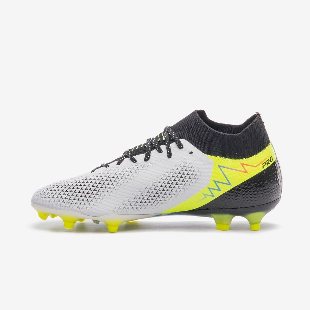Chuteira Campo Umbro Adamant Top Speed Pro Branco/Preto/Amarelo 2