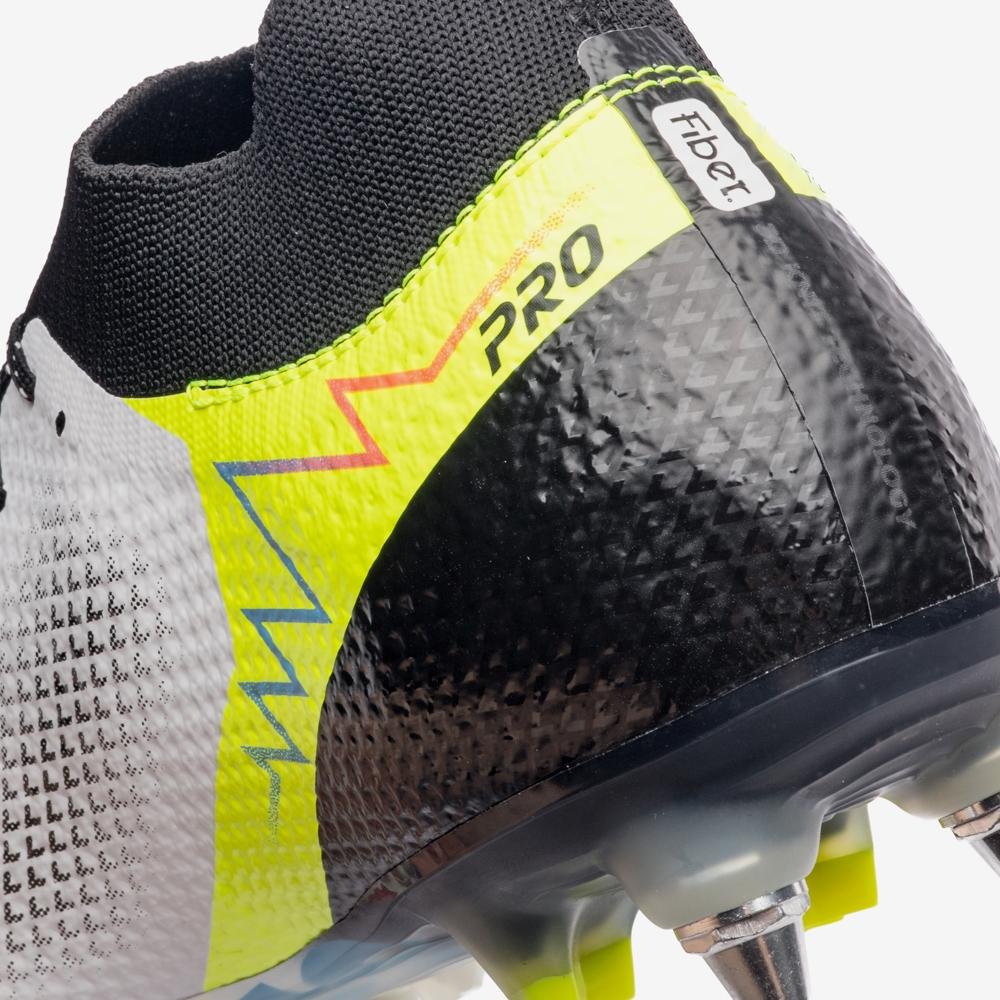 Chuteira Campo Umbro Adamant Top Speed Pro Sg Branco/Preto/Amarelo 9