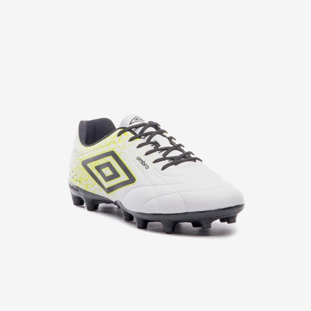 Chuteira Campo Umbro Class Neo Branco/Preto/Amarelo 3