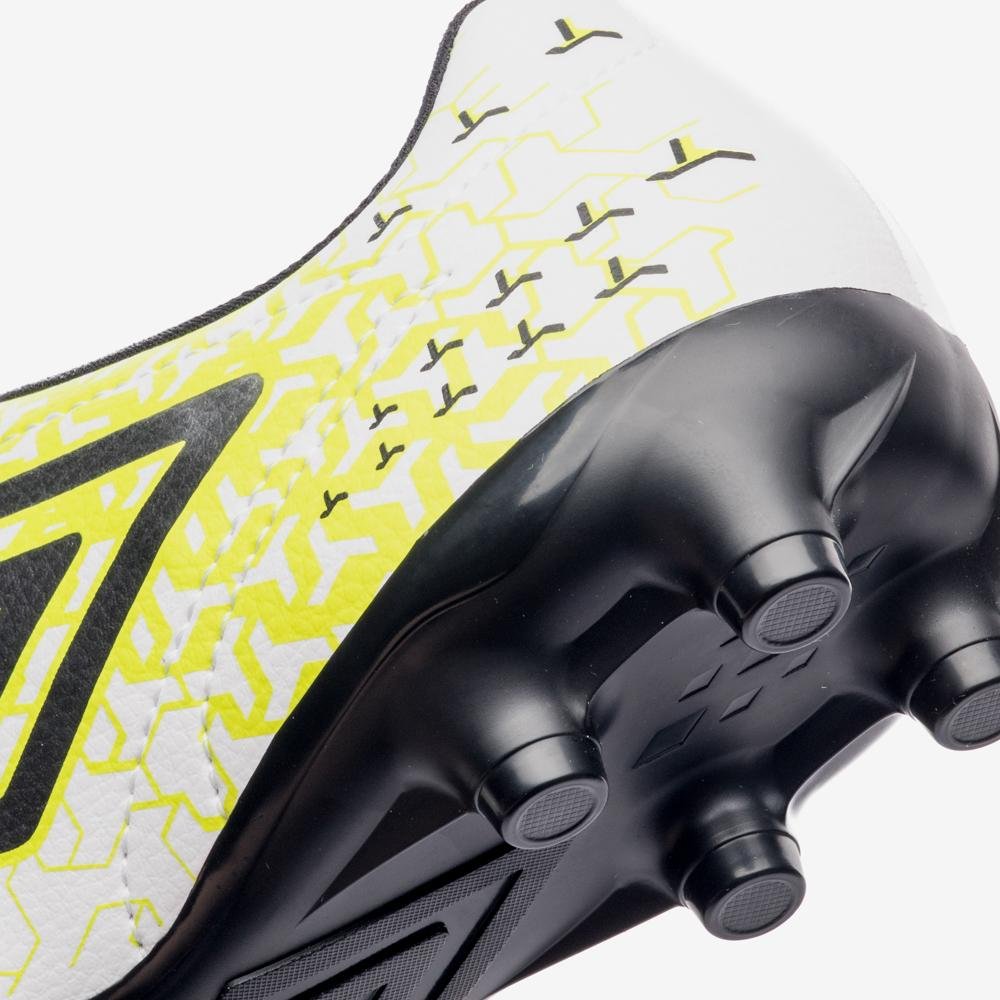 Chuteira Campo Umbro Class Neo Branco/Preto/Amarelo 8