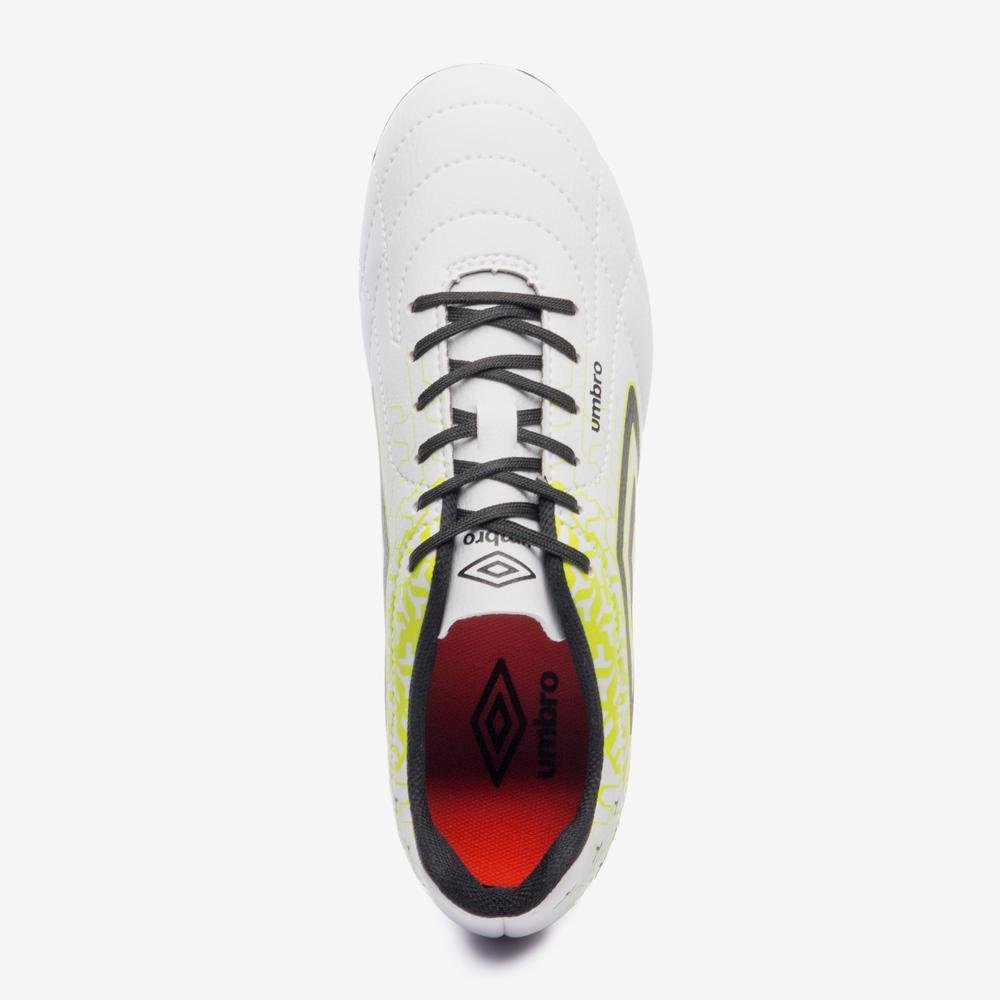 Chuteira Campo Umbro Class Neo Branco/Preto/Amarelo 4