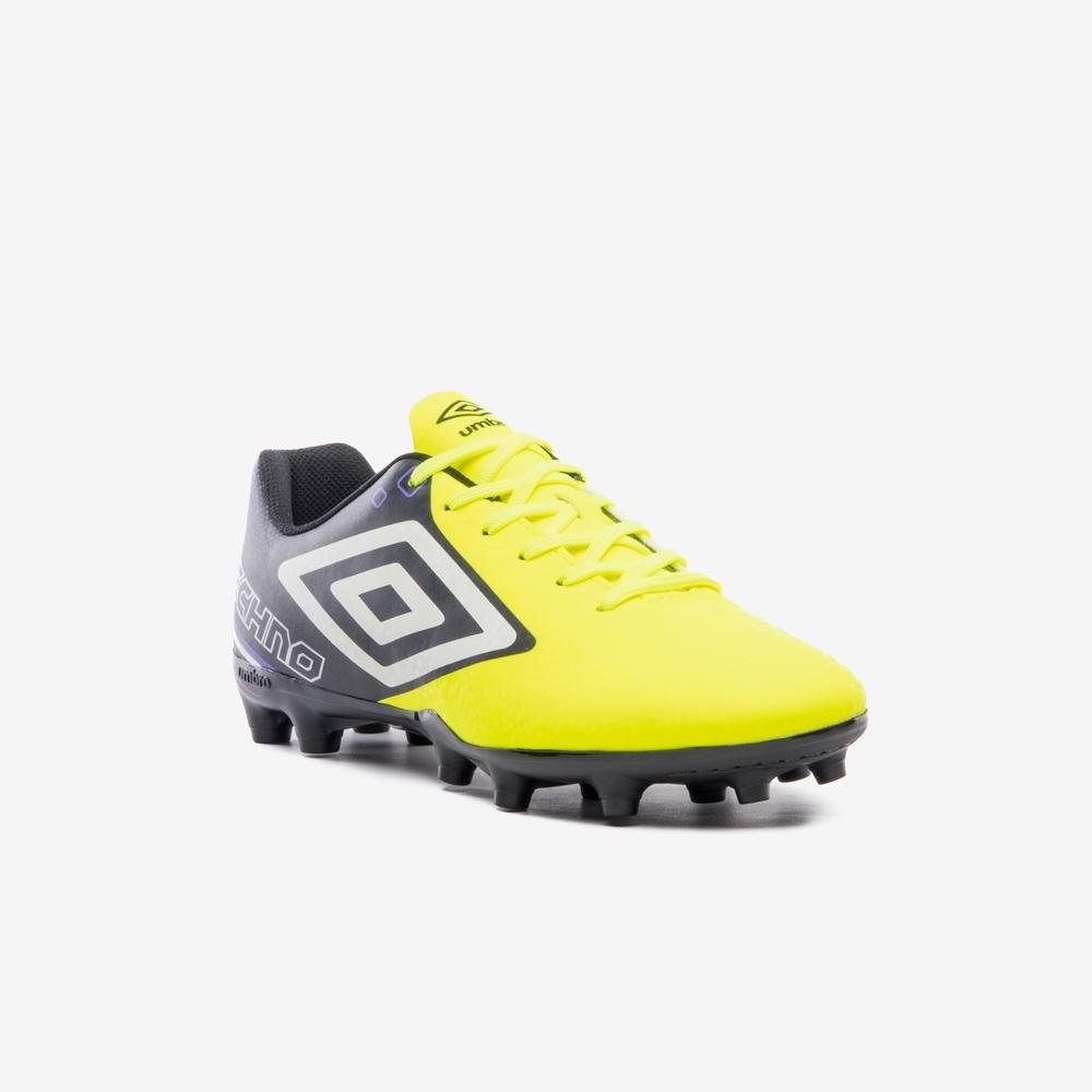 Chuteira Campo Umbro Techno Ii Amarelo/Preto/Branco 3