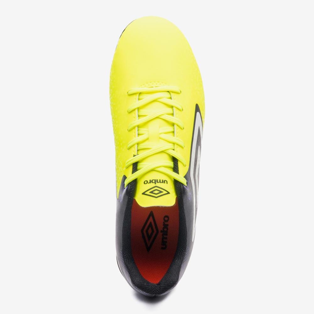 Chuteira Campo Umbro Techno Ii Amarelo/Preto/Branco 4