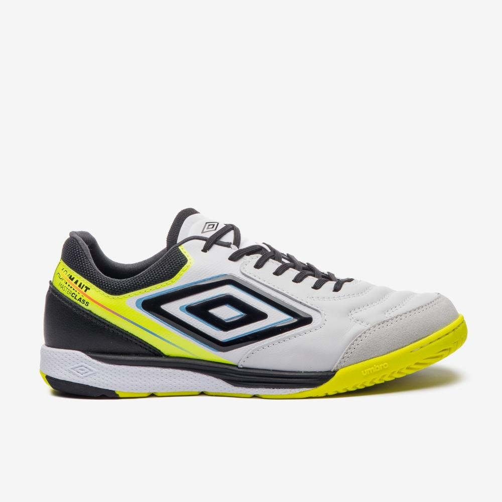 Chuteira Futsal Umbro Adamant Master Class Pro Bump Branco/Preto