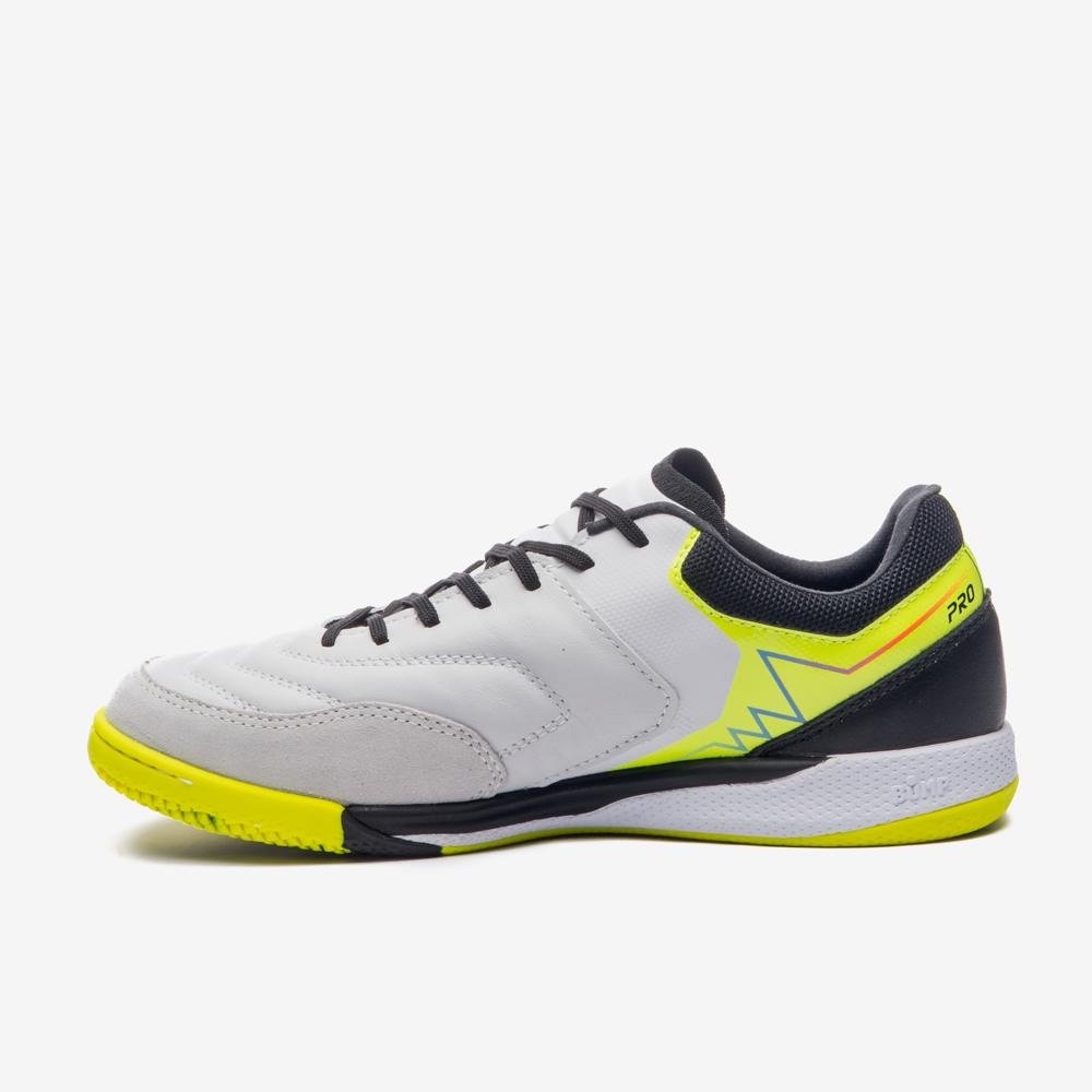 Chuteira Futsal Umbro Adamant Master Class Pro Bump Branco/Preto/Amarelo 2
