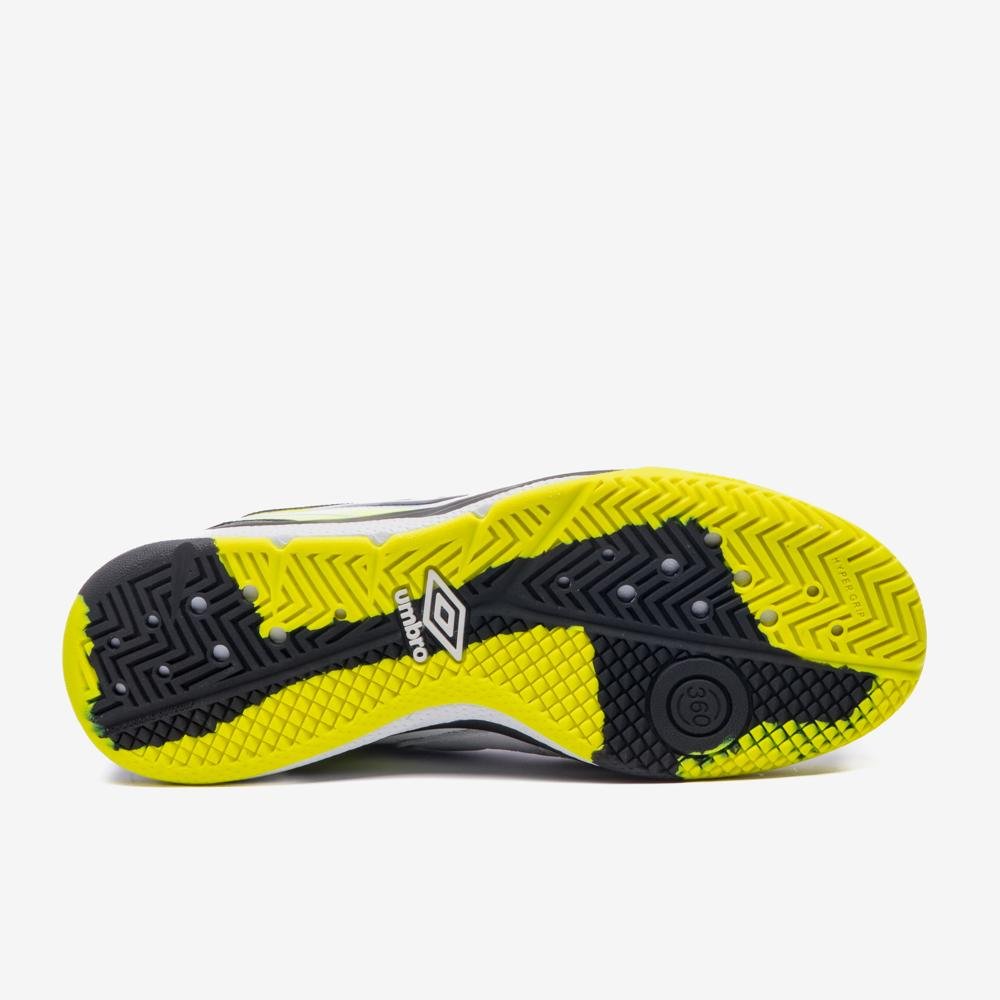 Chuteira Futsal Umbro Adamant Master Class Pro Bump Branco/Preto/Amarelo 5