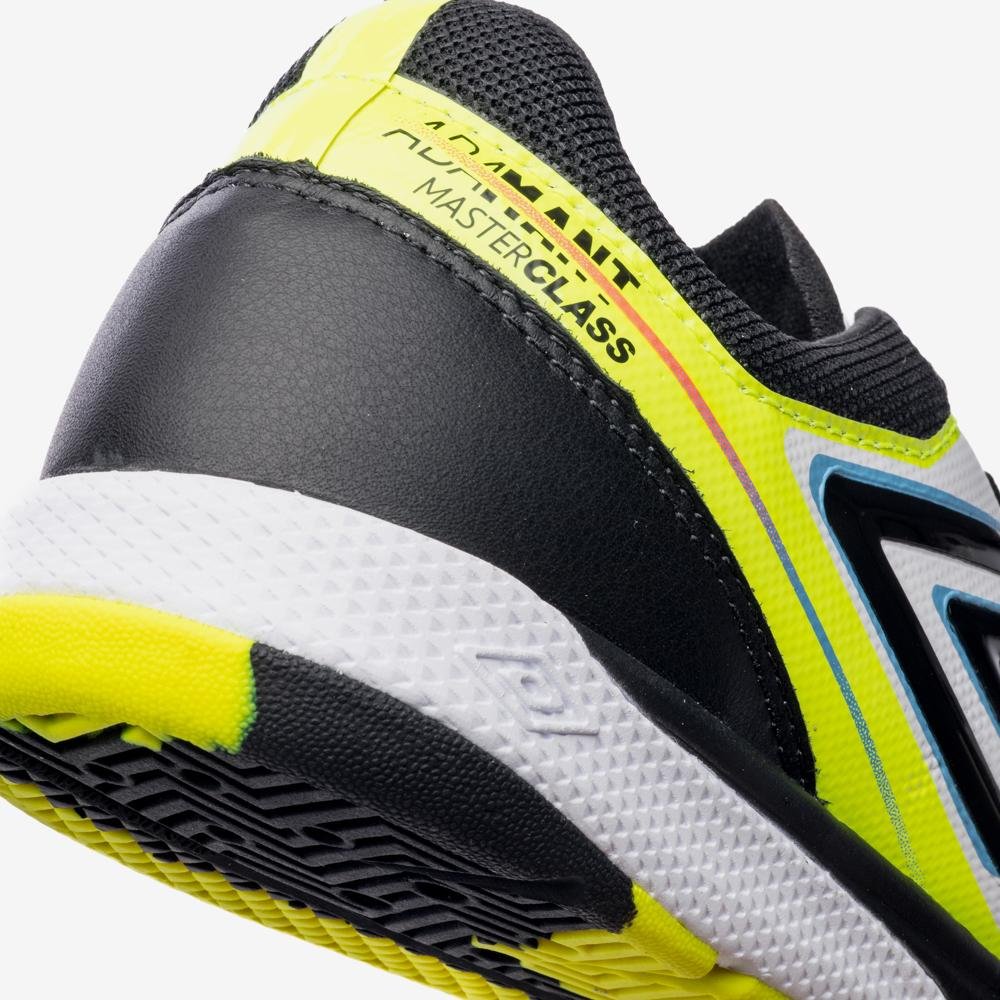 Chuteira Futsal Umbro Adamant Master Class Pro Bump Branco/Preto/Amarelo 7