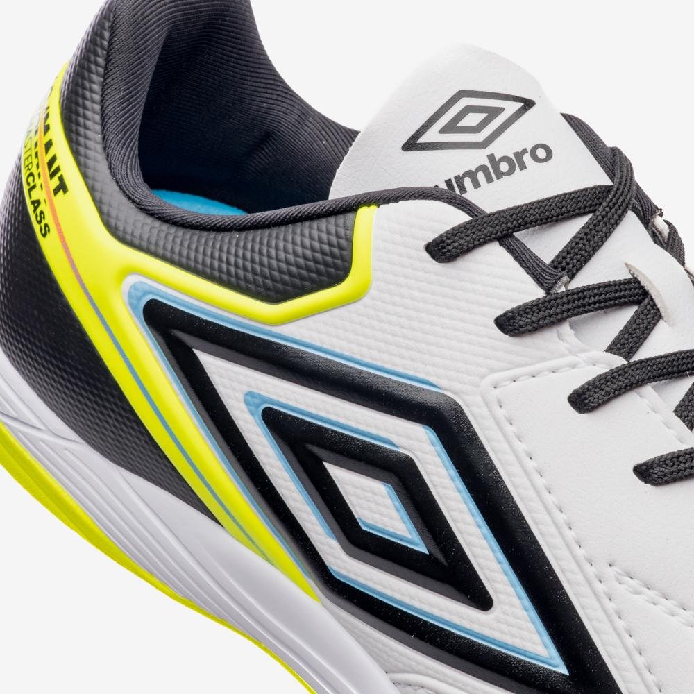 Chuteira Futsal Umbro Adamant Master Class Club Branco/Preto/Amarelo 7