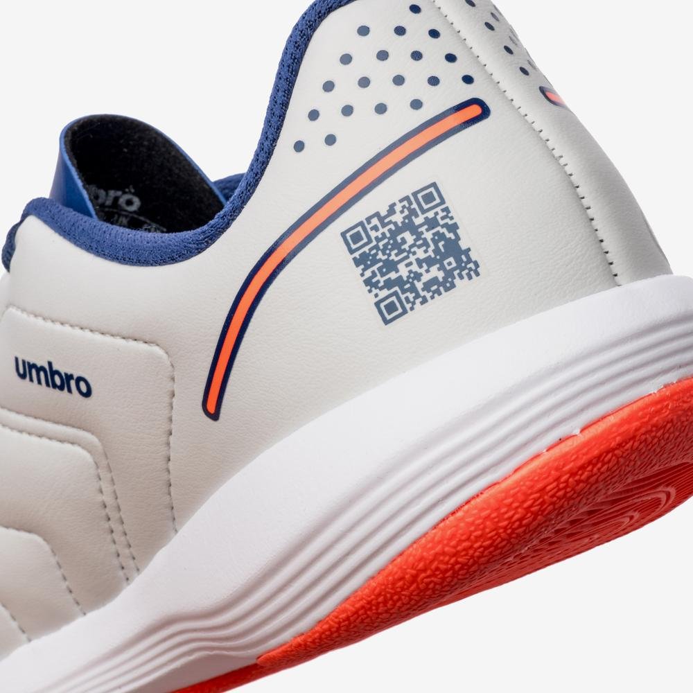 Chuteira Futsal Umbro Br Futsal Jr Cinza/Azul/Laranja 8