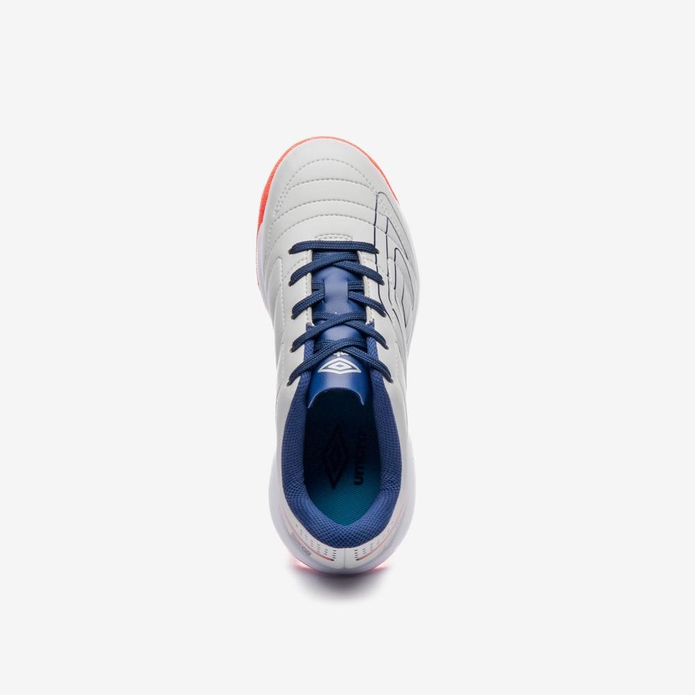 Chuteira Futsal Umbro Br Futsal Jr Cinza/Azul/Laranja 4