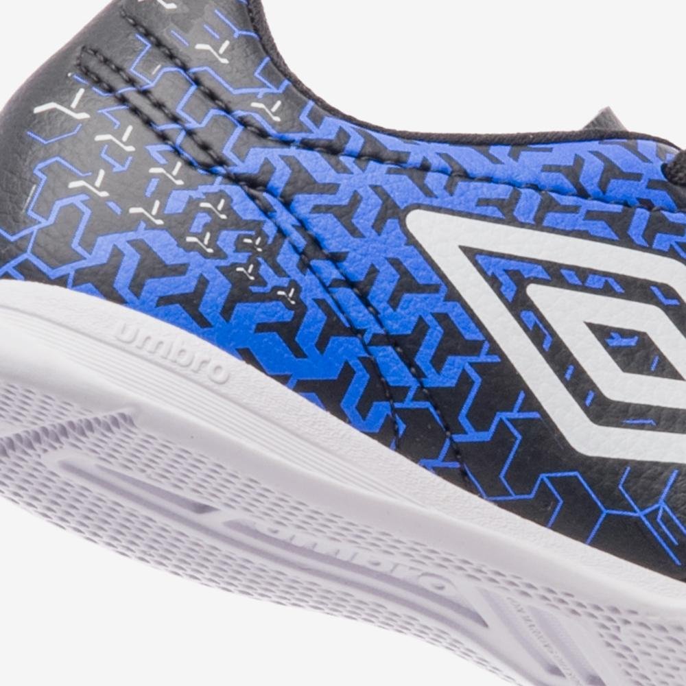 Chuteira Futsal Umbro Class Neo Jr Preto/Branco/Azul 7