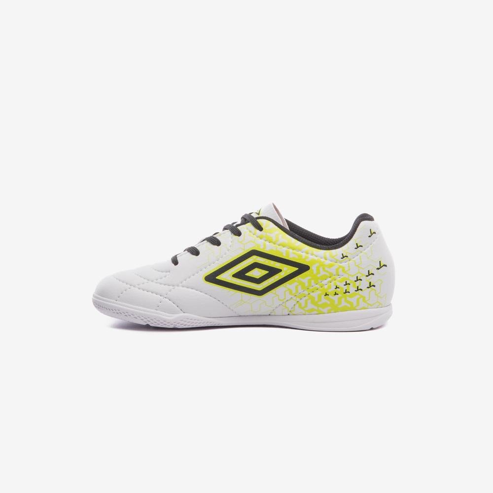 Chuteira Futsal Umbro Class Neo Jr Branco/Preto/Amarelo 2