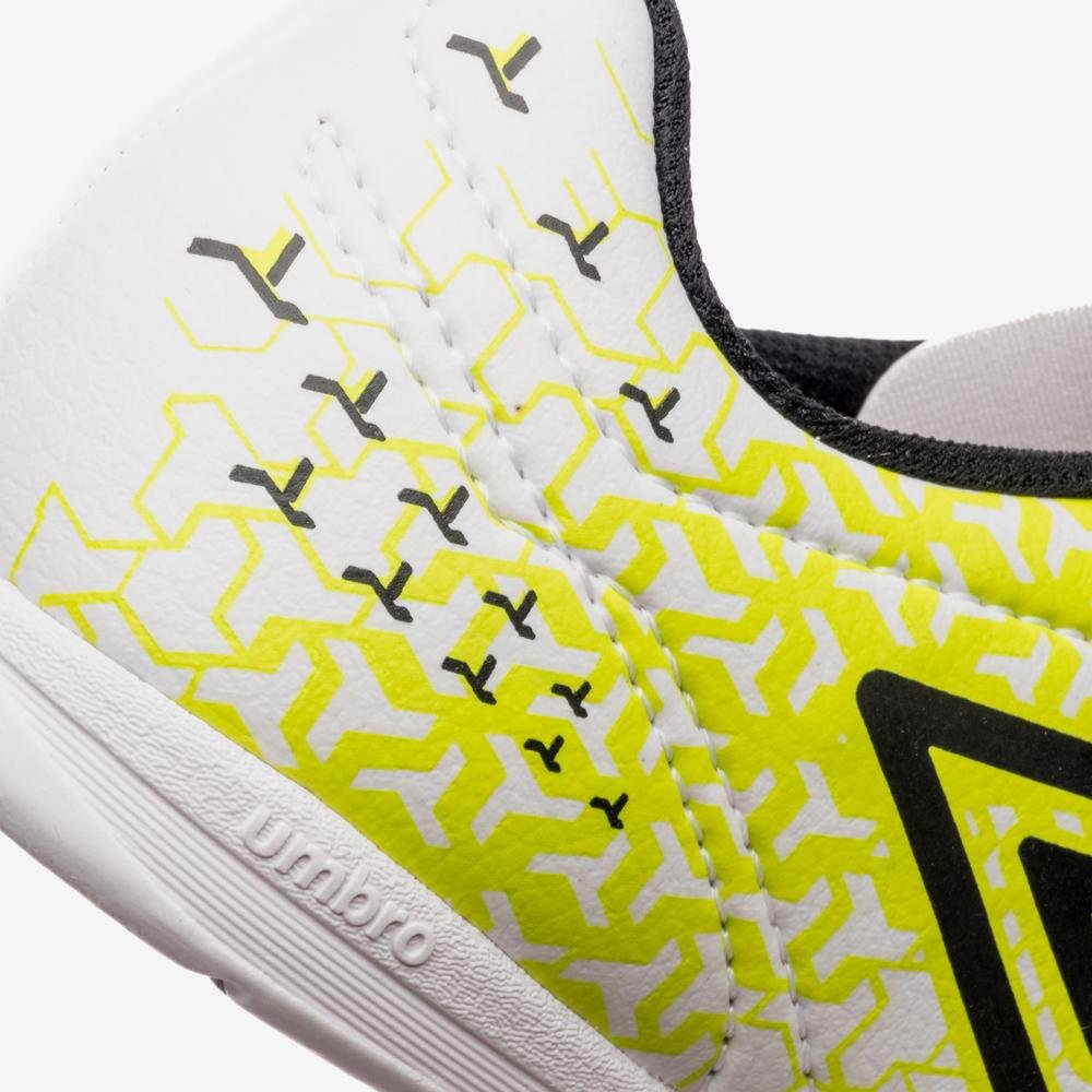 Chuteira Futsal Umbro Class Neo Jr Branco/Preto/Amarelo 7