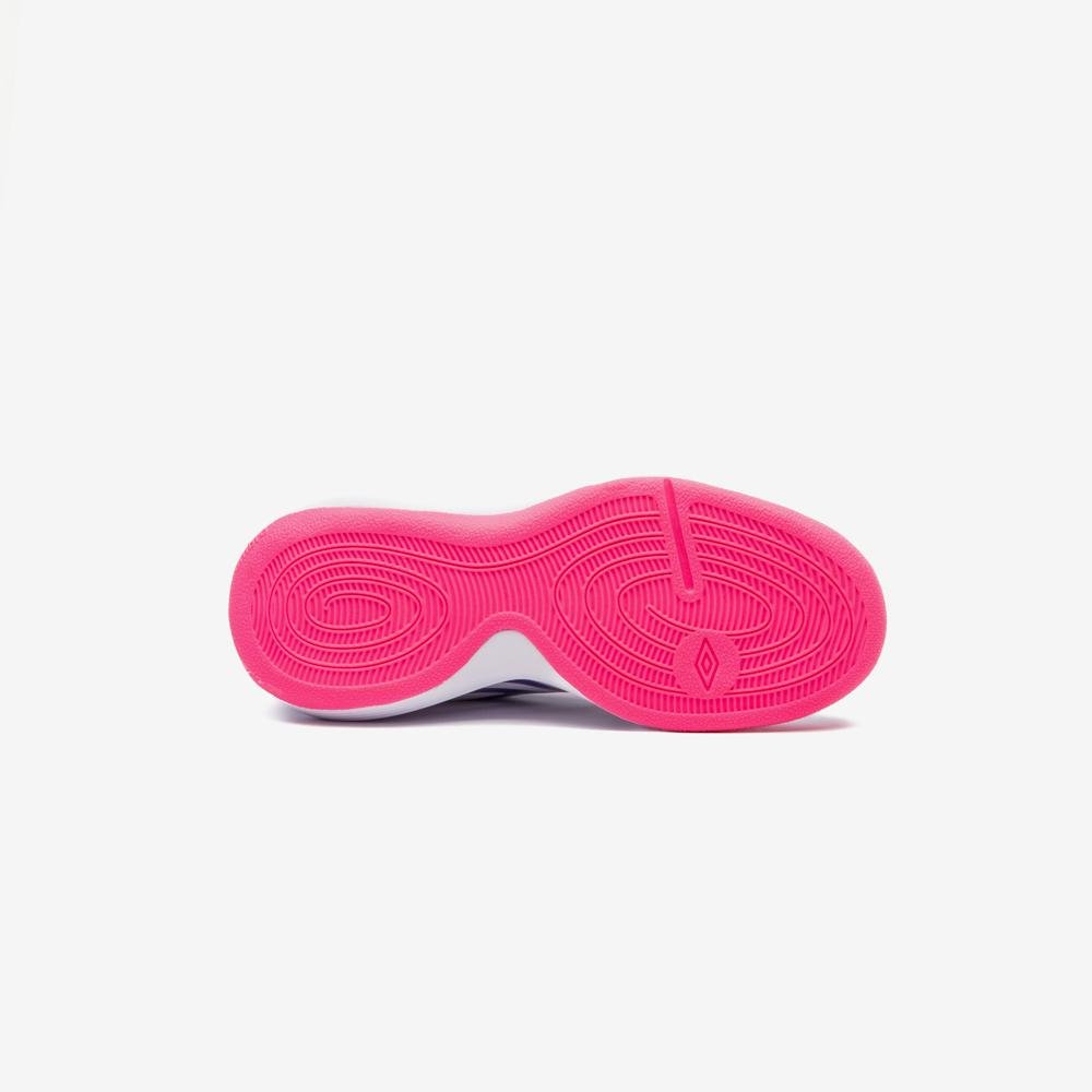 Chuteira Futsal Umbro Pro 5 Jr Branco/Preto/Roxo 5