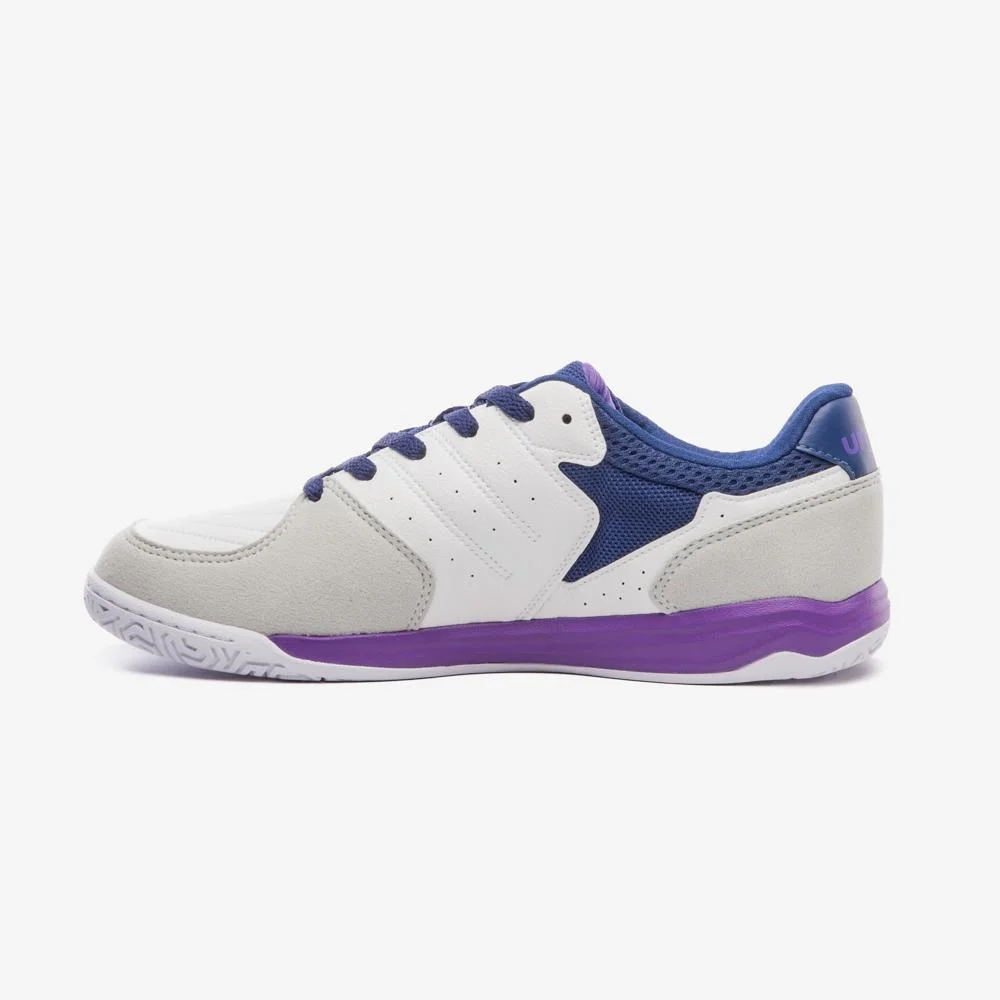 Chuteira Futsal Umbro Pro Challenge Uptake Branco/Roxo 2