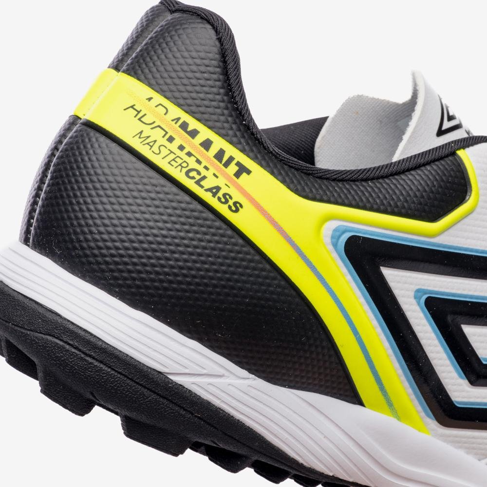 Chuteira Society Umbro Adamant Master Class Club Branco/Preto/Amarelo 9