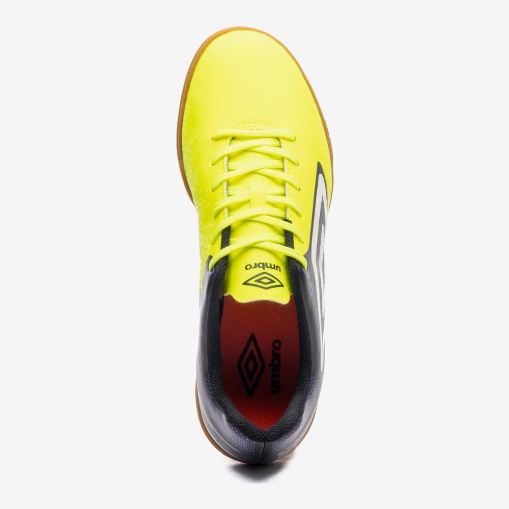 Chuteira Futsal Umbro Techno Ii Amarelo/Preto/Branco 4