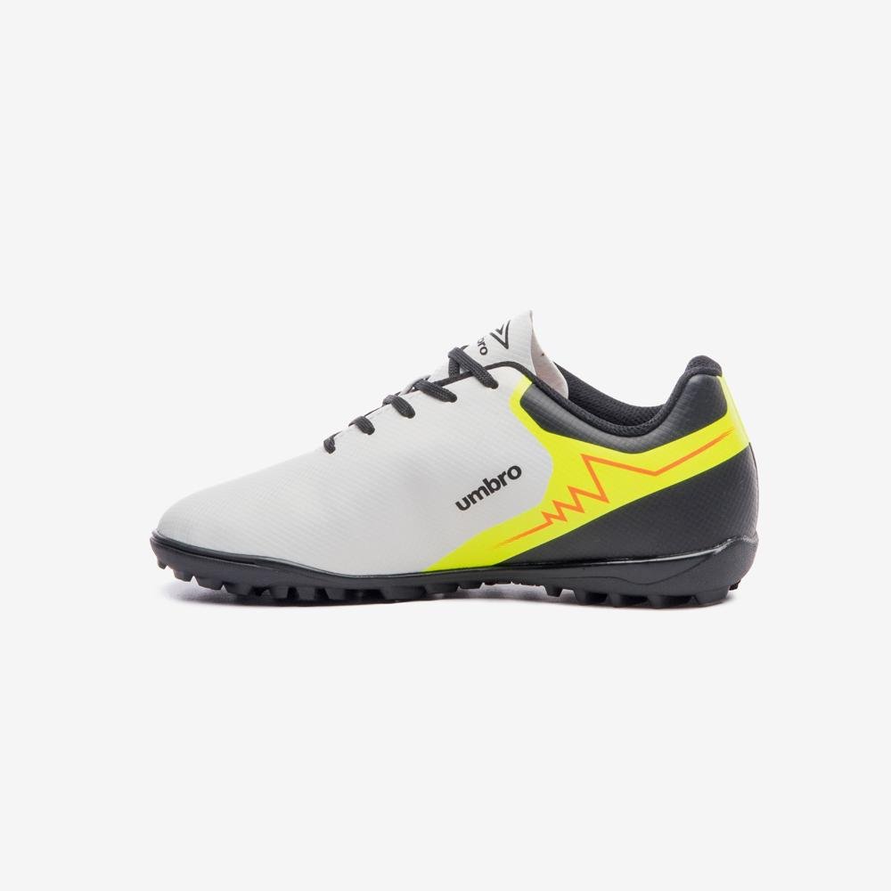 Chuteira Society Umbro Adamant Top Speed Jr Branco/Preto/Amarelo 2