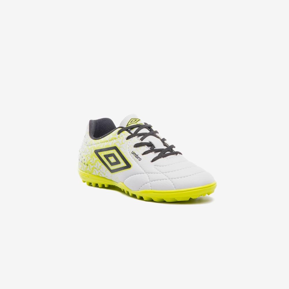 Chuteira Society Umbro Class Neo Jr Branco/Preto/Amarelo 3