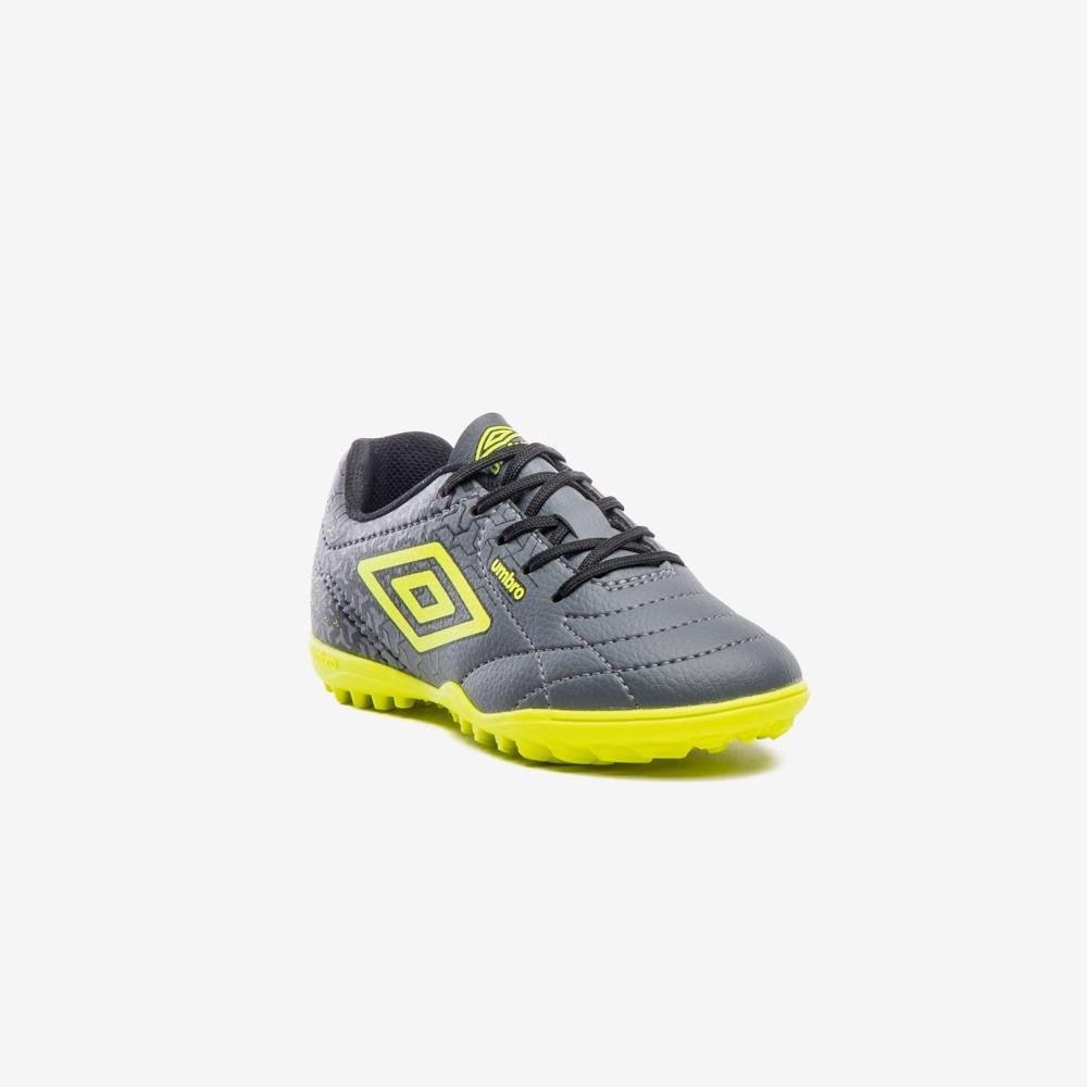 Chuteira Society Umbro Class Neo Jr Cinza/Amarelo 3