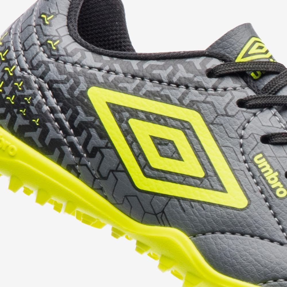 Chuteira Society Umbro Class Neo Jr Cinza/Amarelo 7