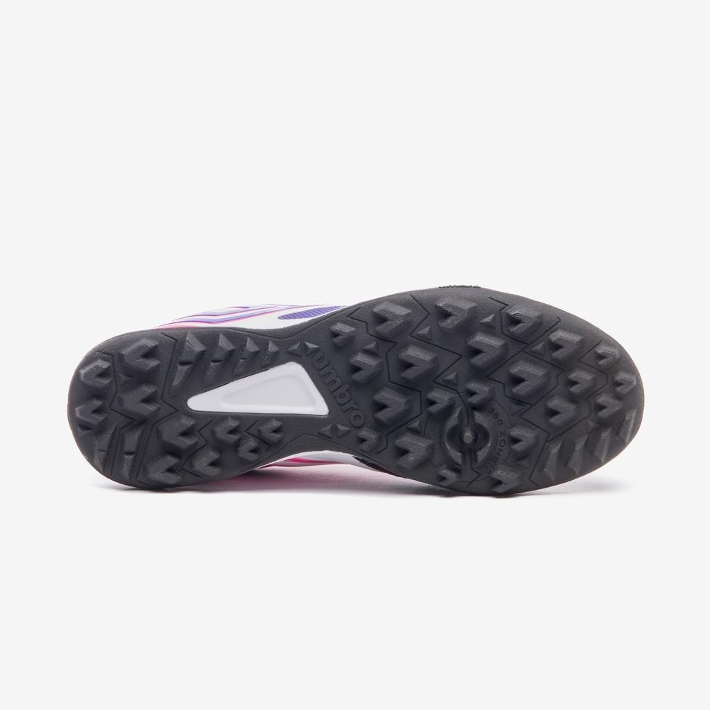Chuteira Society Umbro Pro 5 Bump Club Branco/Preto/Roxo 5