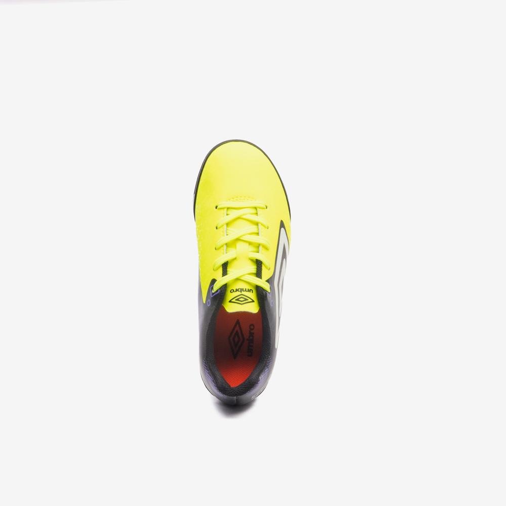 Chuteira Society Umbro Techno II Jr Amarelo/Preto/Branco 4