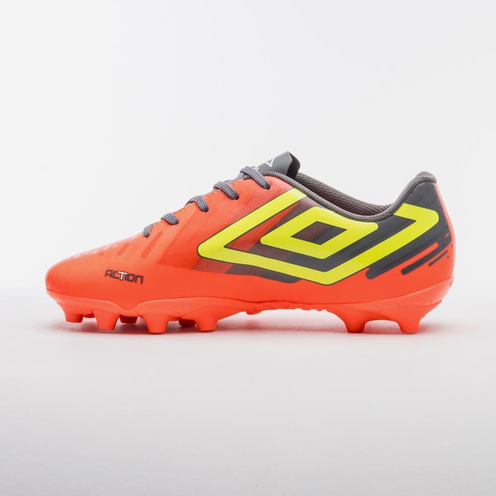 Chuteira Campo Umbro Action Laranja/Amarelo/Cinza 2