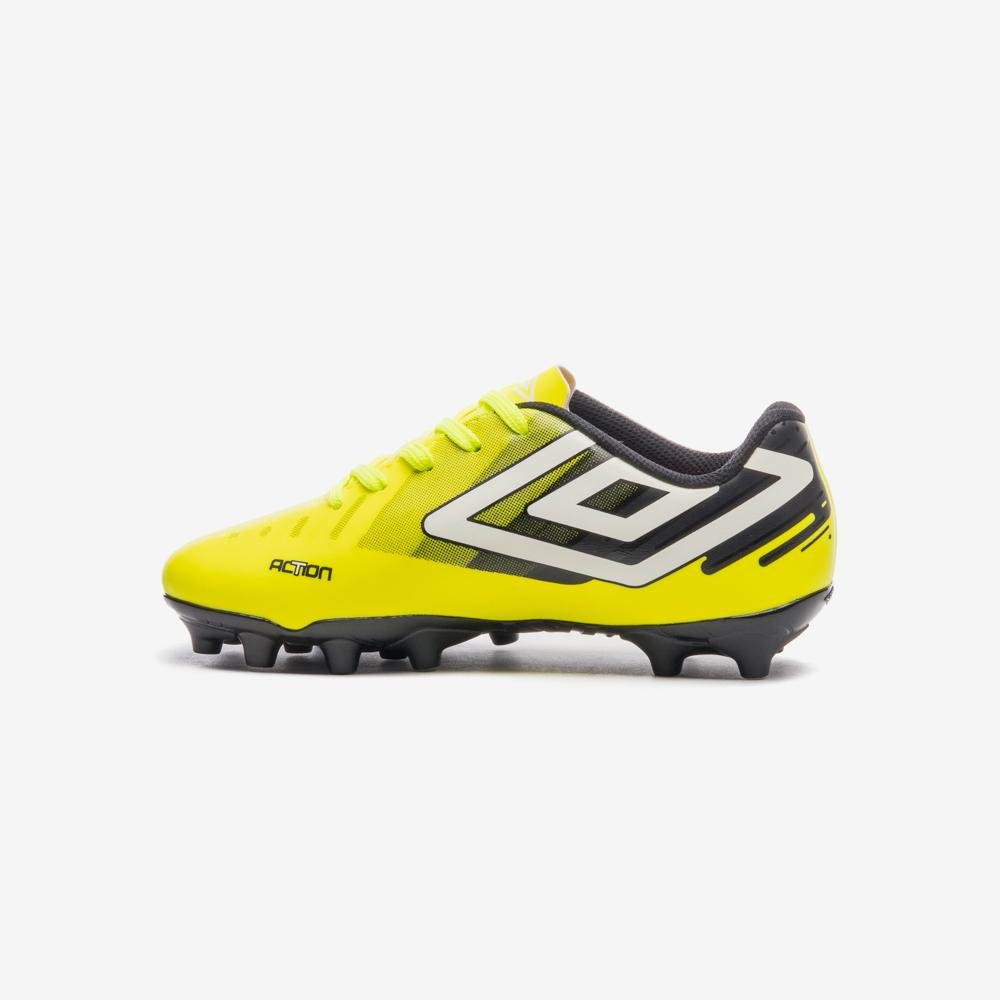 Chuteira Campo Umbro Action Jr Amarelo/Preto/Branco 2