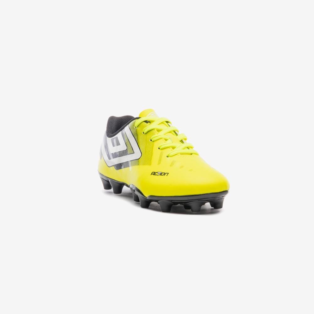Chuteira Campo Umbro Action Jr Amarelo/Preto/Branco 3