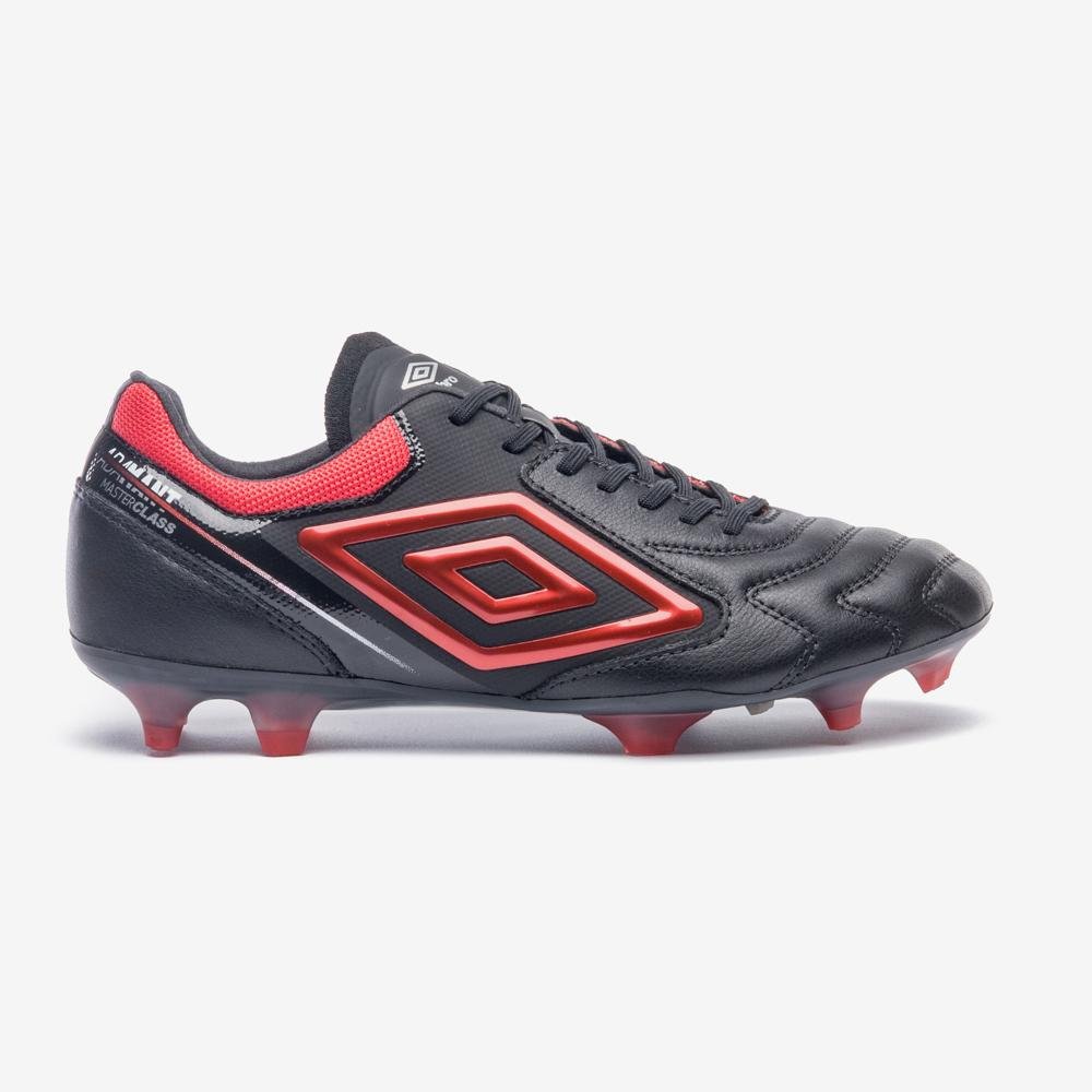 Chuteira Campo Umbro Adamant Master Class Pro Preto/Vermelho 1