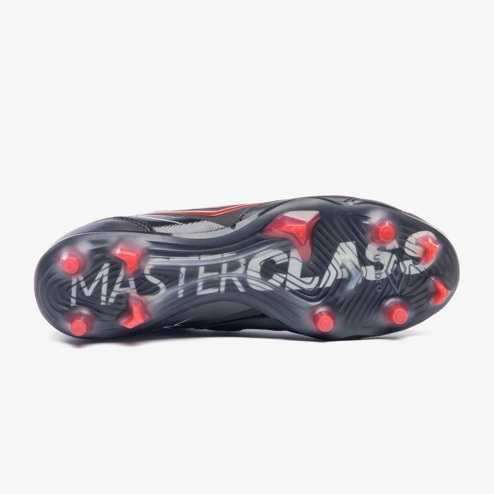 Chuteira Campo Umbro Adamant Master Class Pro Preto/Vermelho 5