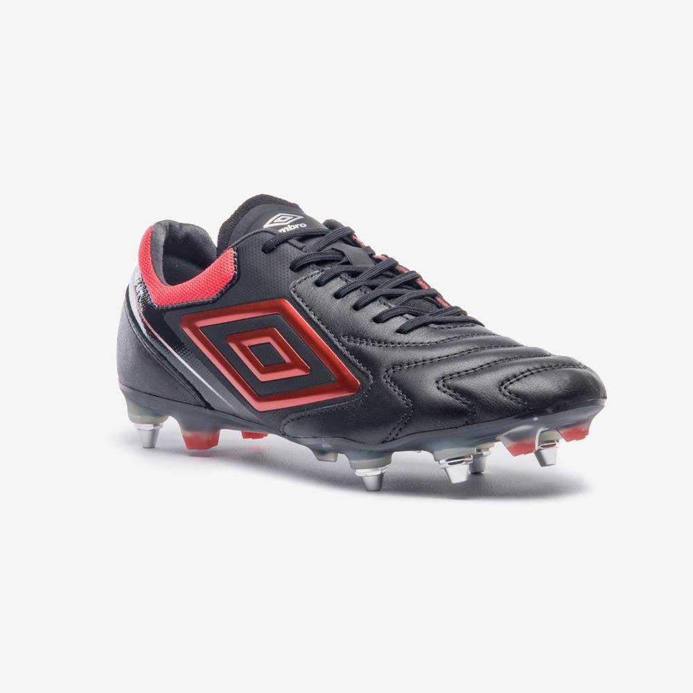 Chuteira Campo Umbro Adamant Master Class Pro Sg Preto/Vermelho 3