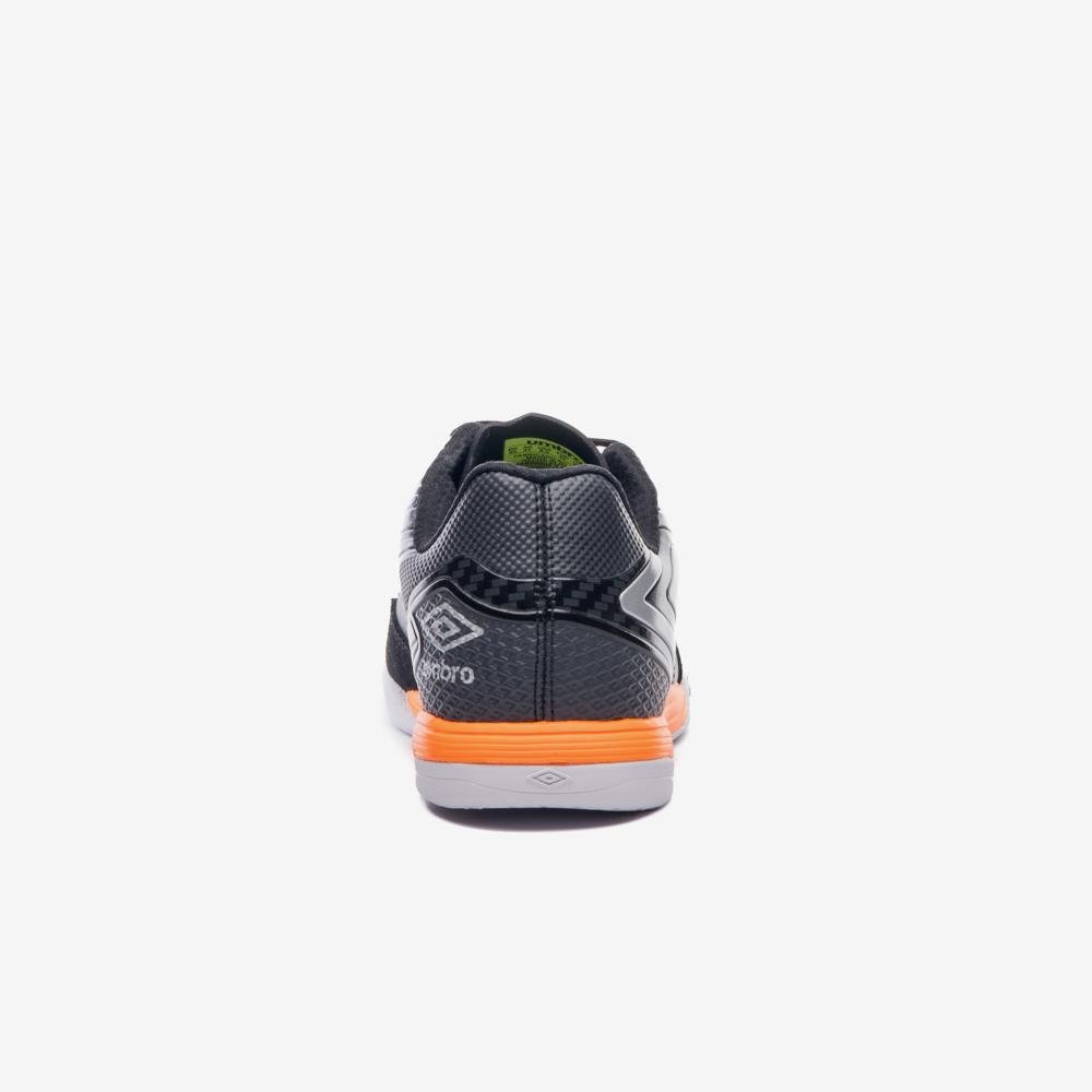 Chuteira Futsal Umbro Pro 5 Bump Club Preto/Cinza/Laranja 6