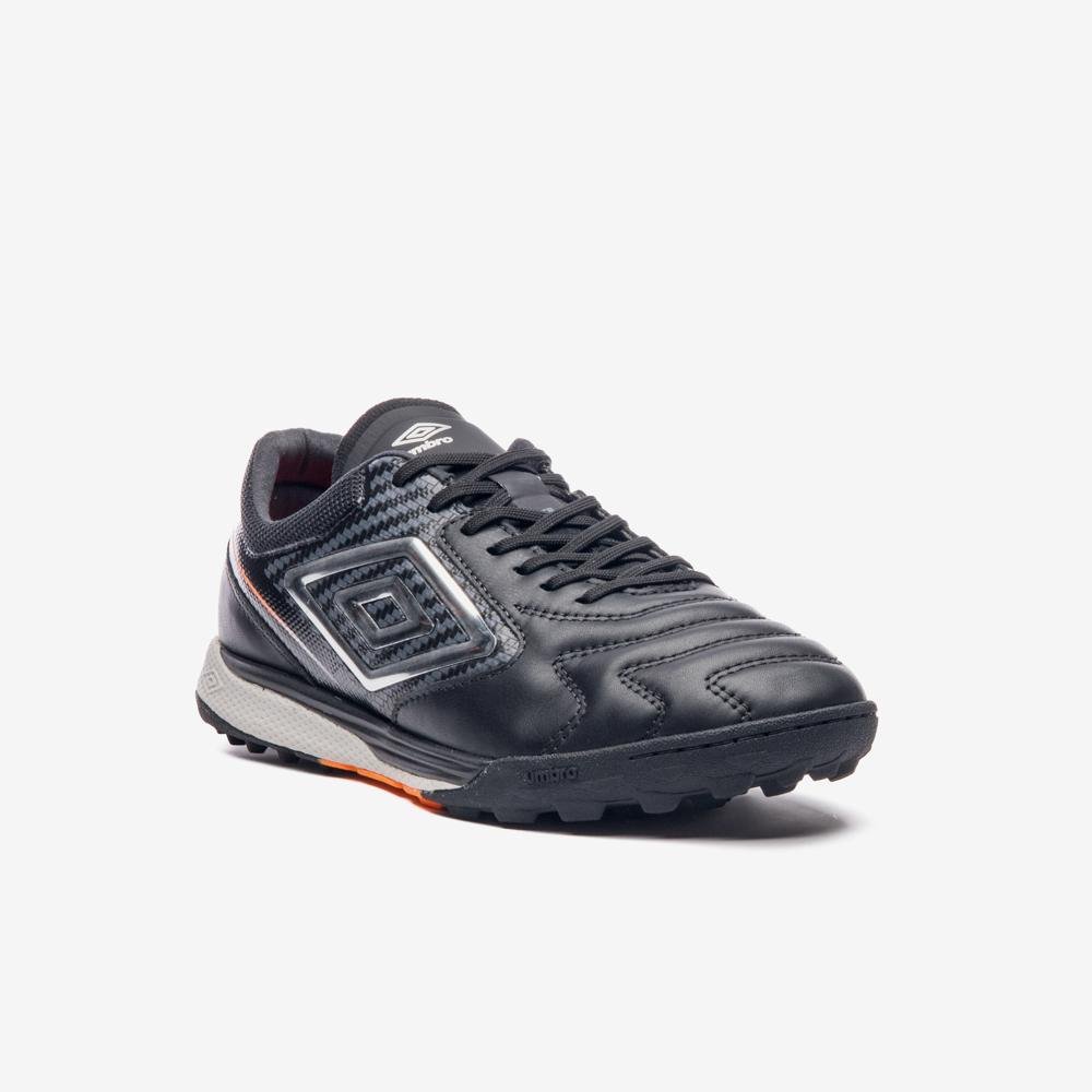 Chuteira Society Umbro Adamant Master Class Pro Bump Preto/Cinza/Laranja 3