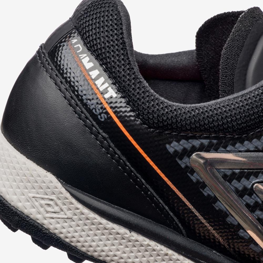 Chuteira Society Umbro Adamant Master Class Pro Bump Preto/Cinza/Laranja 8