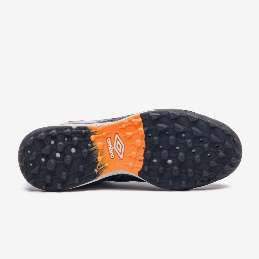 Chuteira Society Umbro Adamant Master Class Pro Bump Preto/Cinza/Laranja 5