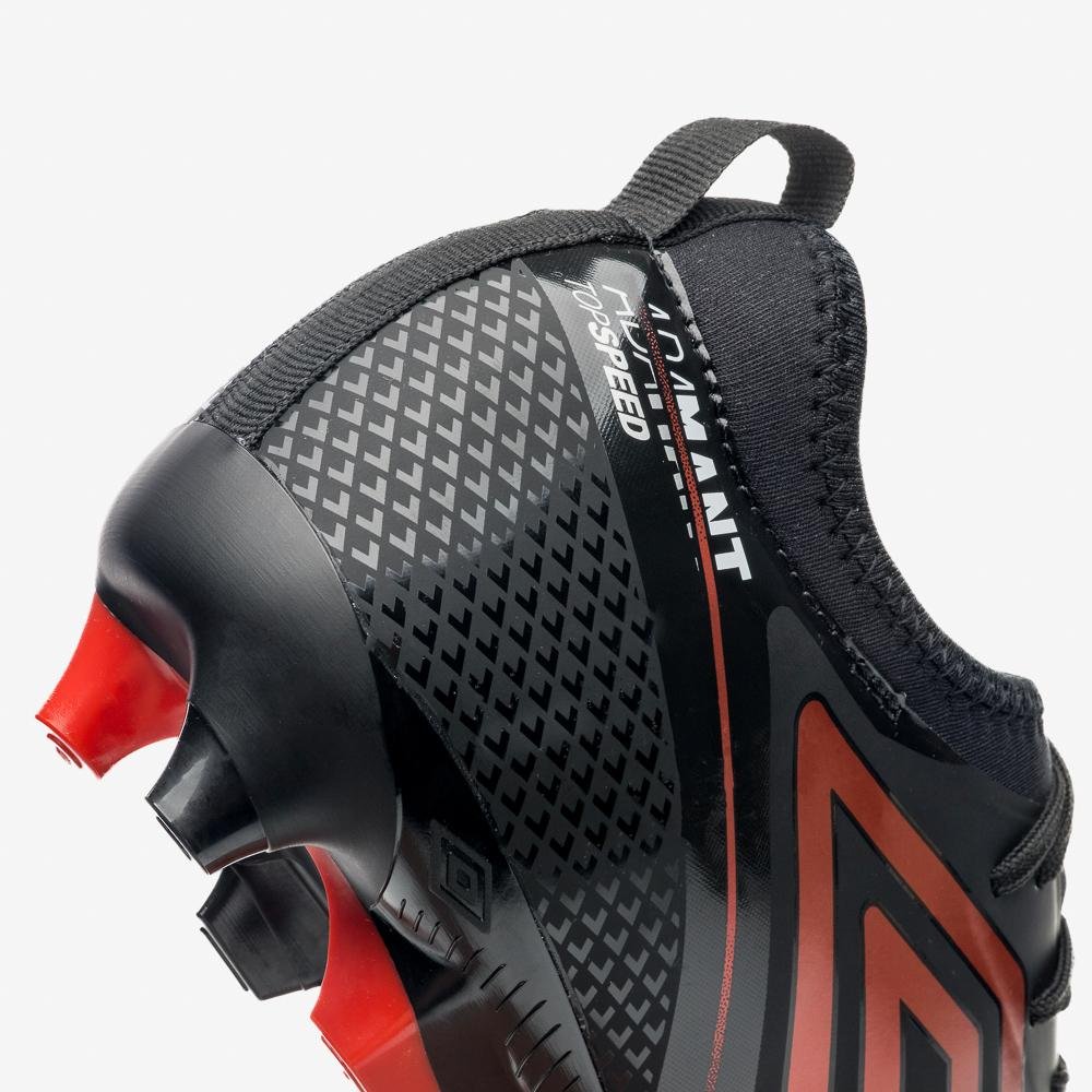 Chuteira Campo Umbro Adamant Top Speed Club Preto/Vermelho 7