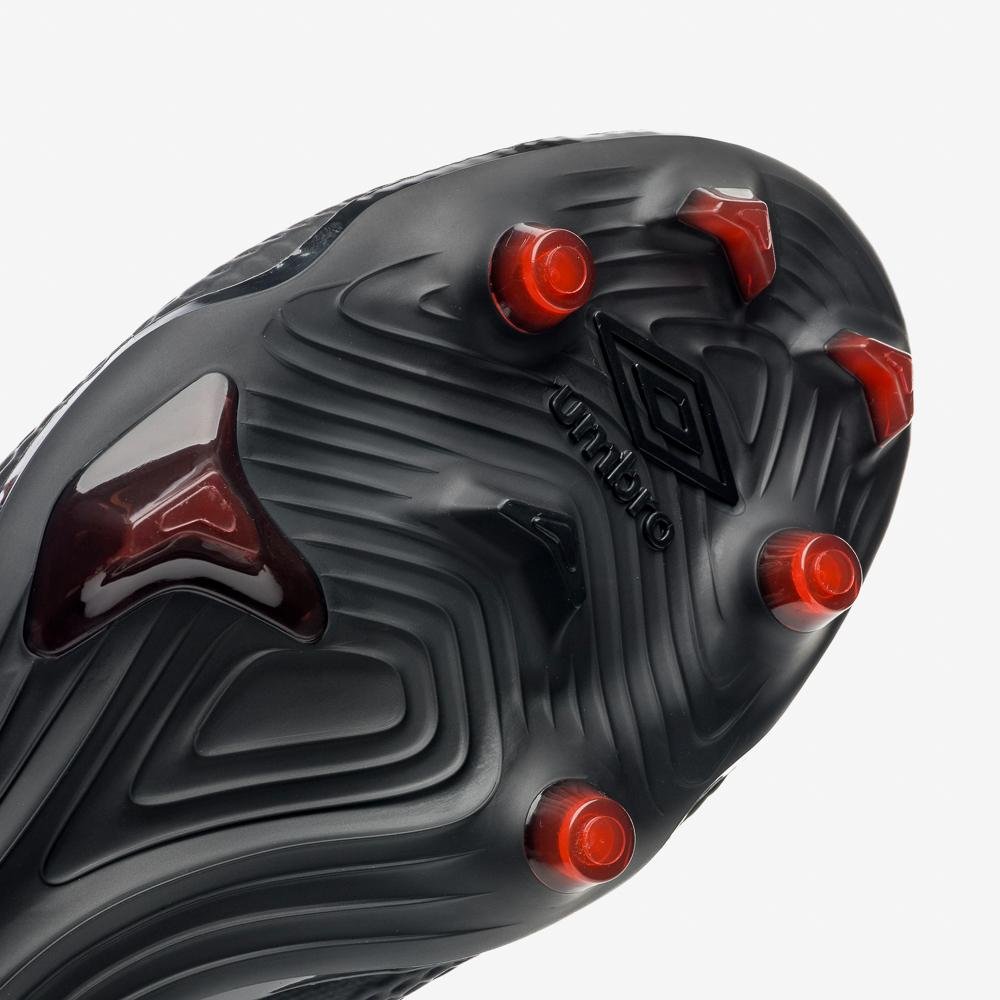Chuteira Campo Umbro Adamant Top Speed Premier Preto/Vermelho 8