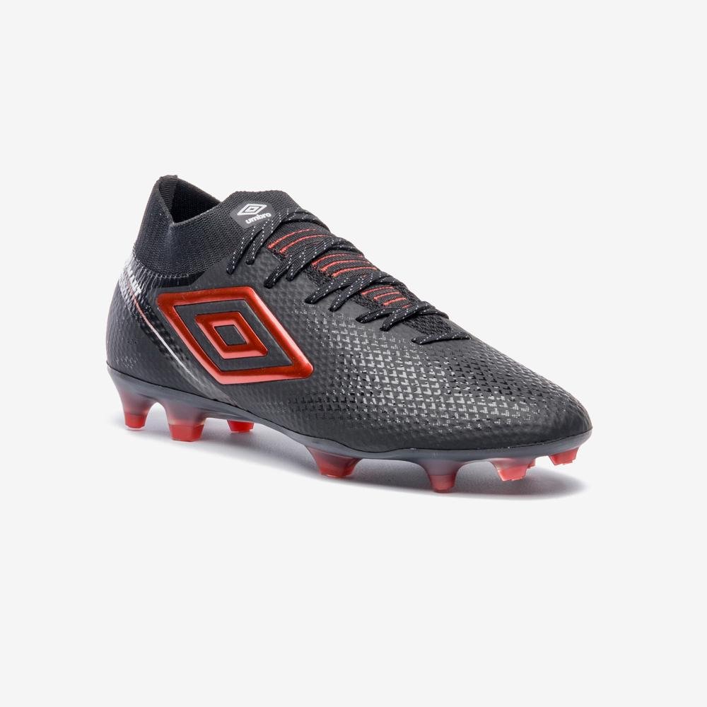 Chuteira Campo Umbro Adamant Top Speed Pro Preto/Vermelho 3