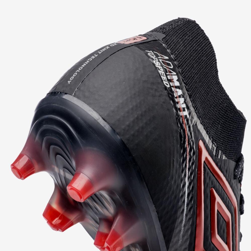 Chuteira Campo Umbro Adamant Top Speed Pro Preto/Vermelho 7