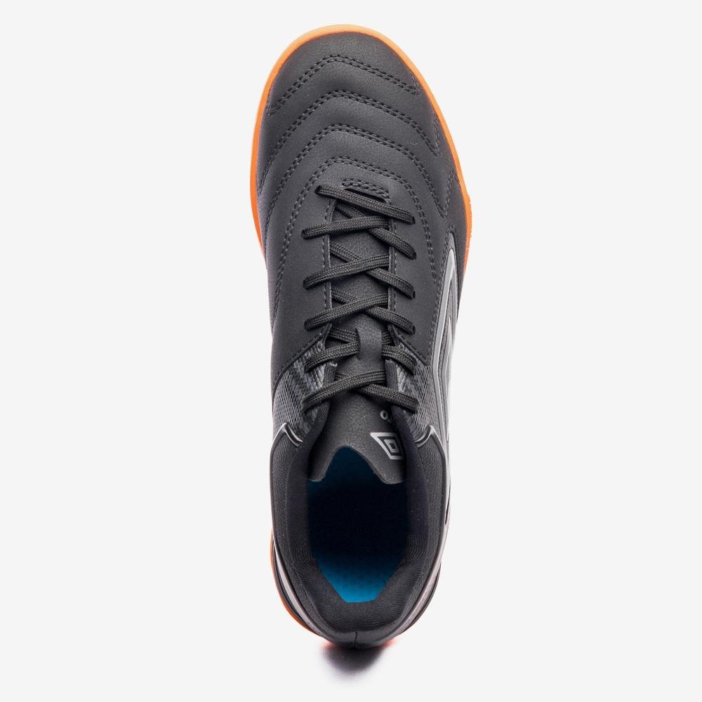 Chuteira Futsal Umbro Adamant Master Class Club Preto/Cinza/Laranja 4