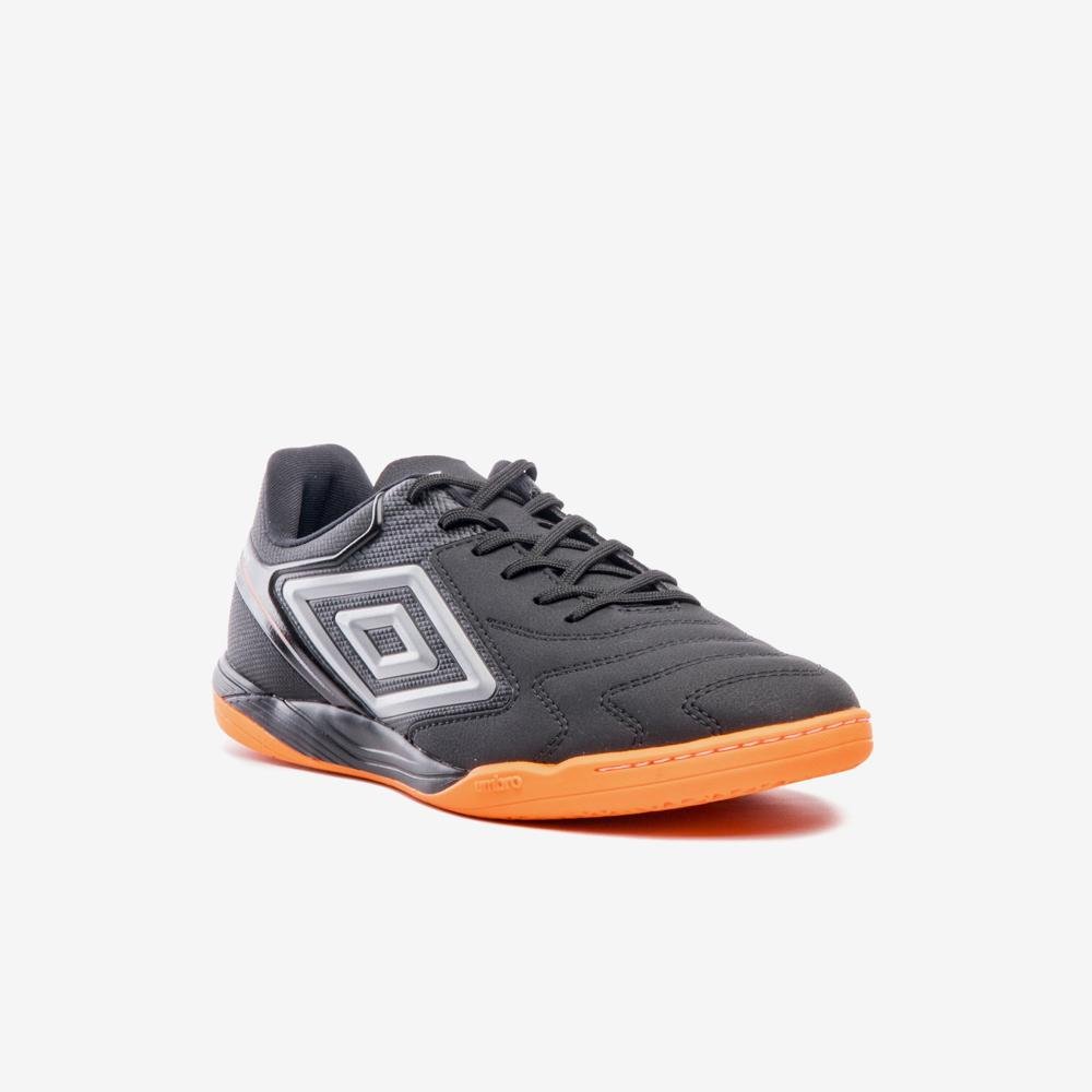 Chuteira Futsal Umbro Adamant Master Class Club Preto/Cinza/Laranja 3