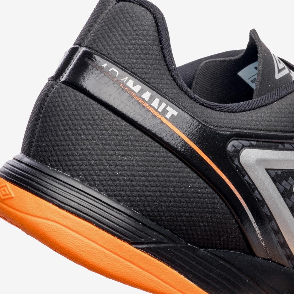 Chuteira Futsal Umbro Adamant Master Class Club Preto/Cinza/Laranja 9